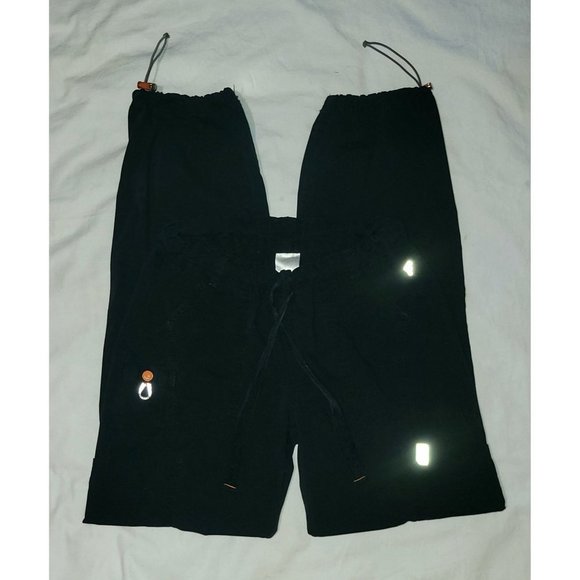 Code Happy Scrub Set in Black with Drawstrings at Bottoms size Xsmall - Picture 3 of 4